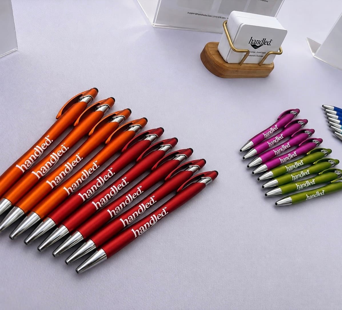 Handled SA branded pens at a local community event